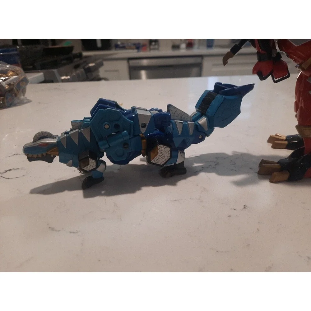 Power Rangers Dino Thunder Blue Ranger And Red Ranger Transforming Dimetrozor